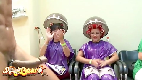 These Wild Women Were Ready To Party And Suck Multiple Cocks At The Salon