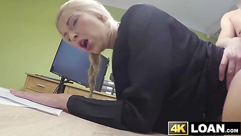 Karol Lilien - Busty Blonde Agrees To Be Fucked Hard In Exchange Of Loan