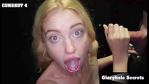 Smoking Hot Blonde Gets Deepthroated At The Gloryhole