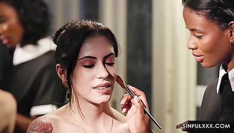 Ria Sunn, Anna De Ville And Marco Bull In Sophisticated Ria And Annas Stockings Movie